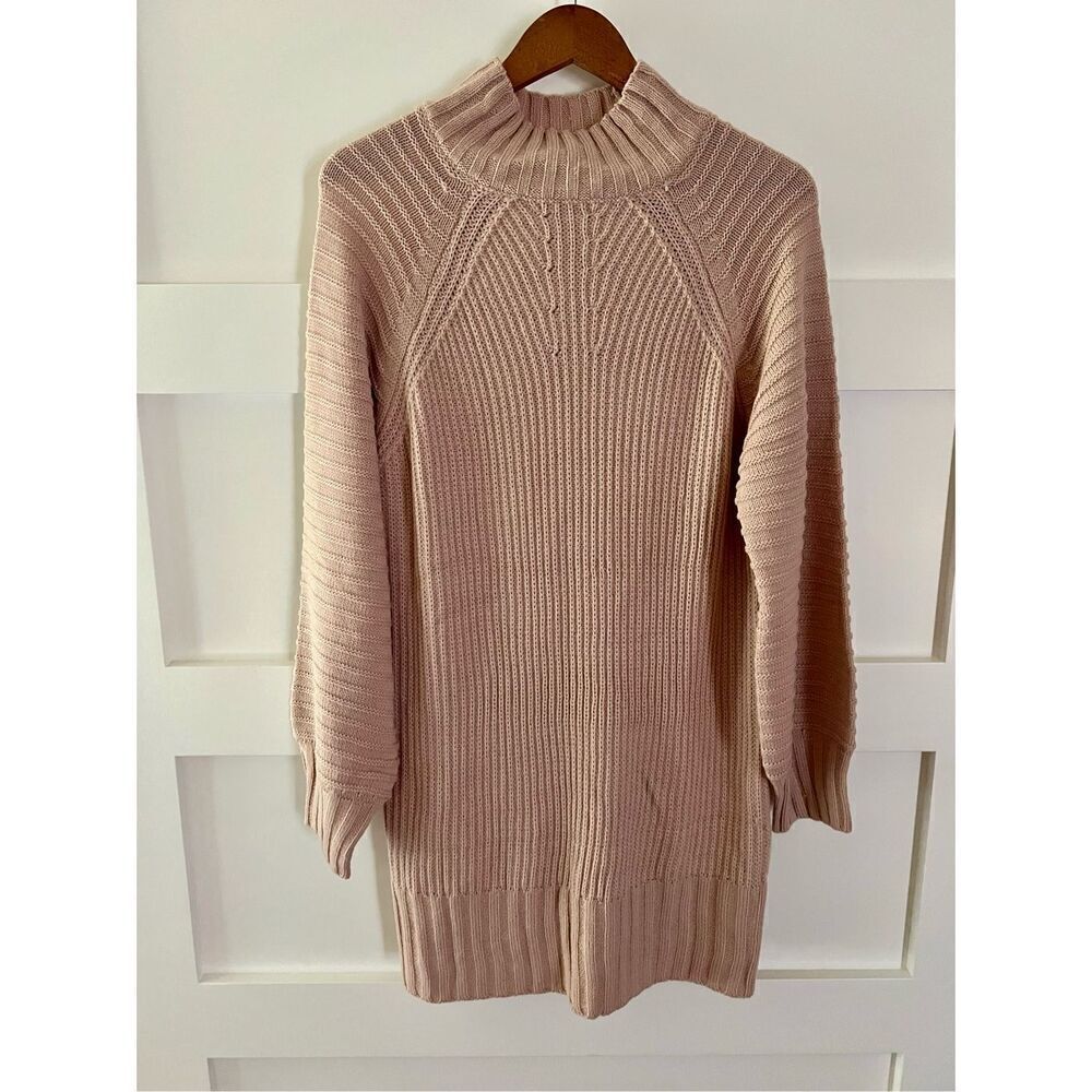 Pale pink sweater dress or extra long sweater size L